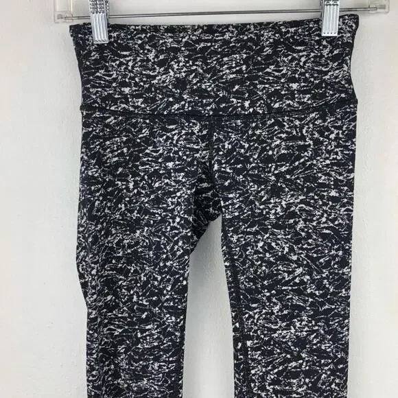 Lululemon Wunder Under Pant III Iced Wave White Black - 2 - Picture 5 of 10